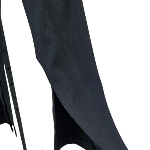 Roland Mouret Womens High Waist Side Stripe Slit Bottom Pants Size 12 Black Blue - Picture 12 of 14